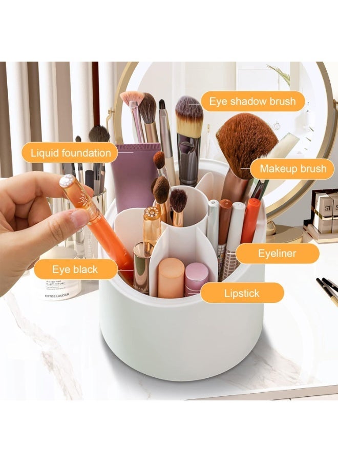 NAMA Make Up Organiser Rotating Brush Holder Cosmetic Organiser Makeup Brush Storage with Lid Makeup Organiser Makeup Organiser for Washbasin Bathroom - Image 3